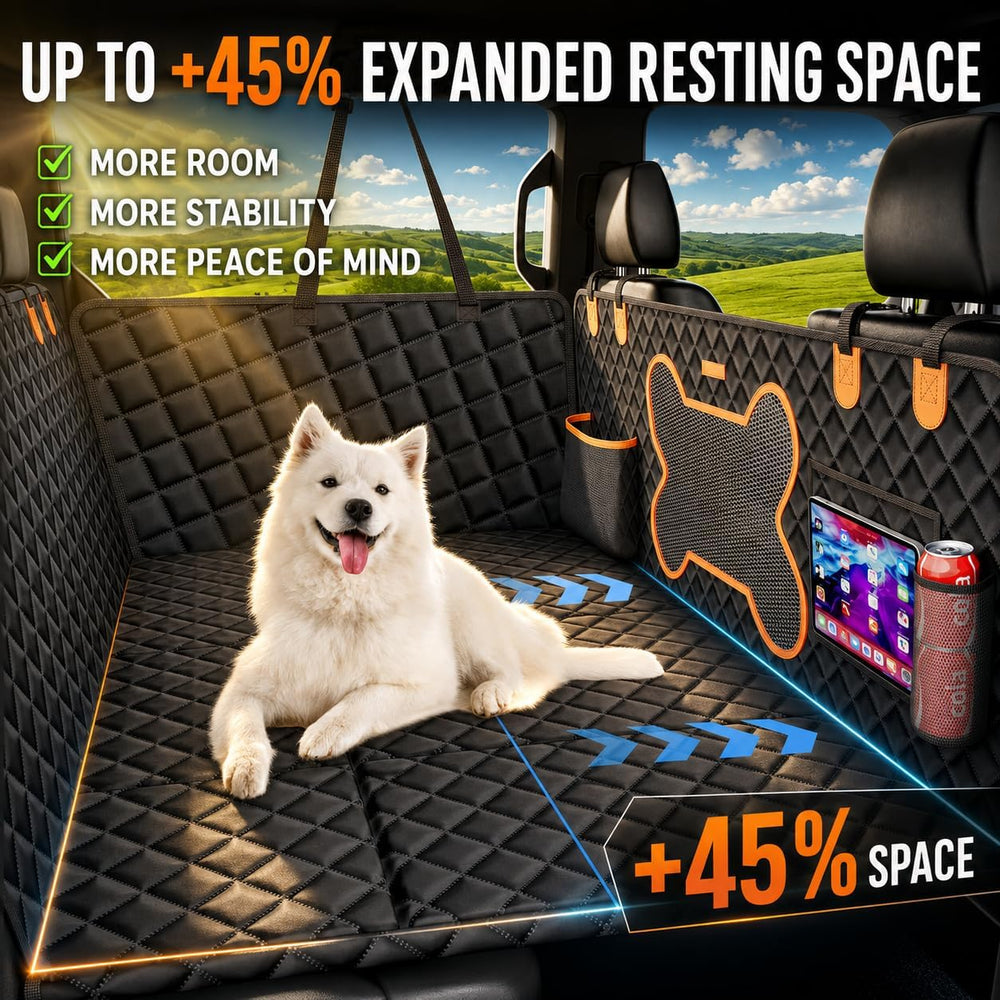 Dog Car Seat Cover for Back Seat Hard Bottom,Truck Rear Seat Extender