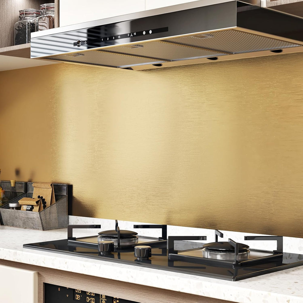 Gold Stainless Steel Contact Paper for Appliances Textured Gold Refrigerator ...