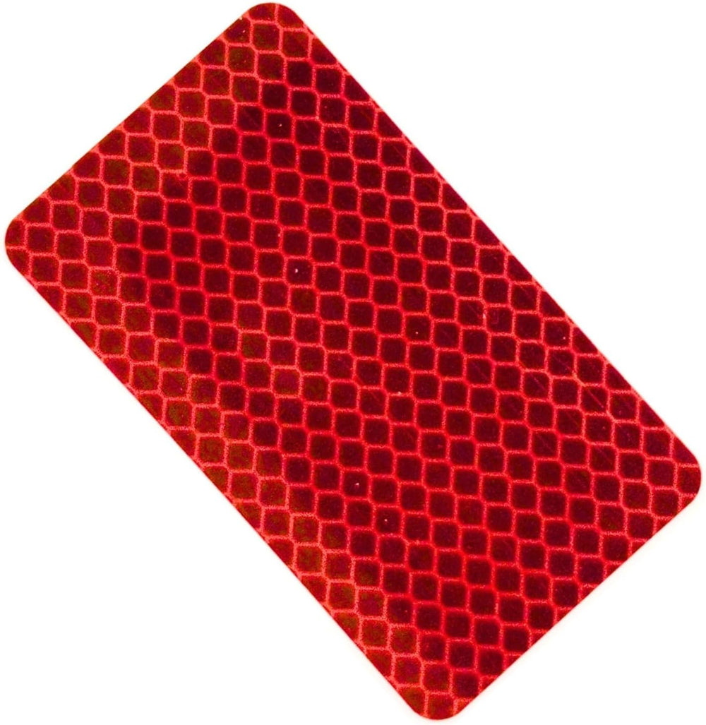 LiteMark DOT-SAE Prismatic Stick-On Reflectors, Red, 2 x 3.5 in, 50 Pack