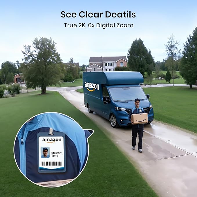 AOSU Security Cameras Outdoor Wireless, 2 Cam-Kit, No Subscription,