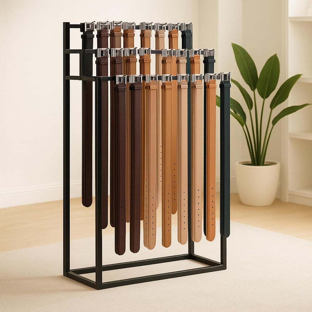Belt Display Rack, Metal Belt Hanger, Tie Scarf Holder Storage Organizer