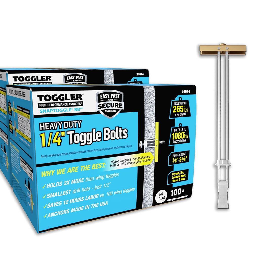 TOGGLER SNAPTOGGLE BB Toggle Anchor 1/4-20 UNC, 200 Pack, w/o Bolts