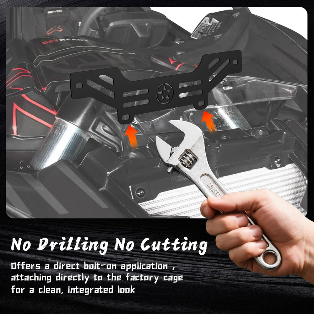 Can Am X3 Light Kits for Shock Tower Hood Mount, 50W Spot Flood Combo Beam wi...