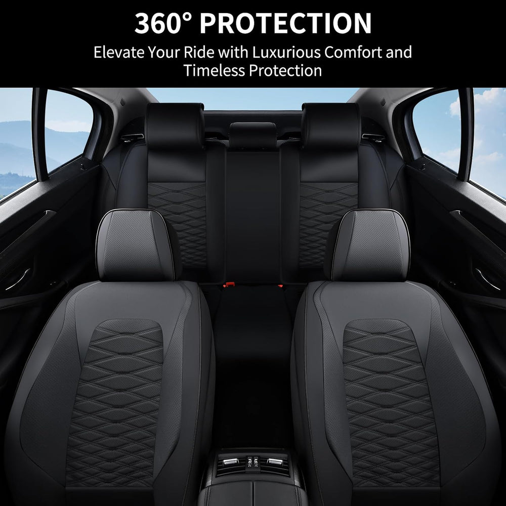 Leather Seat Covers, Car Seat Covers Full Set, Car Seat Protector Waterproof,...