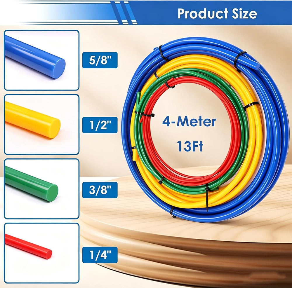 smseace 4Pack Conditioning Copper Tubing Pipe Extension 4M/13Feet 1/4" 3...