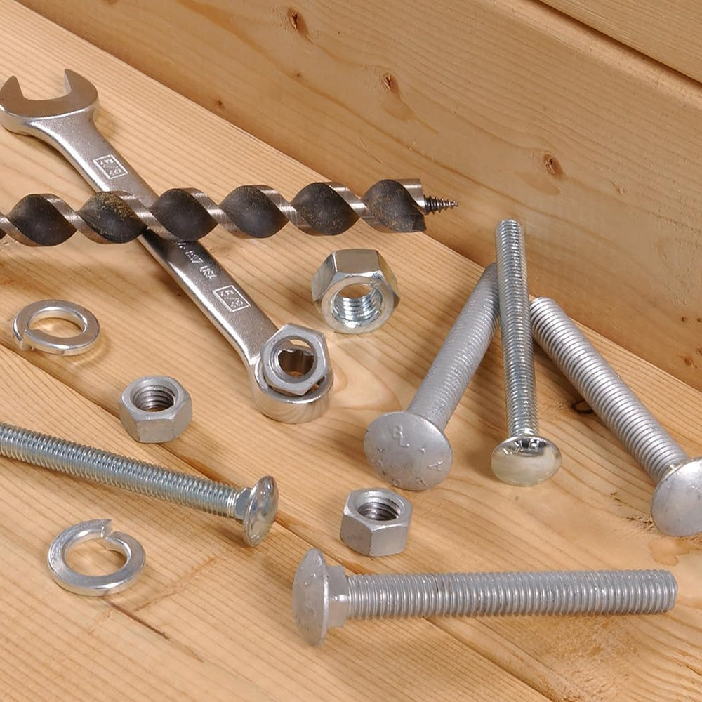 Hillman Carriage Bolt Zinc-Plated Self-Locking Washer-Free 3/8"-16 x 4-1...