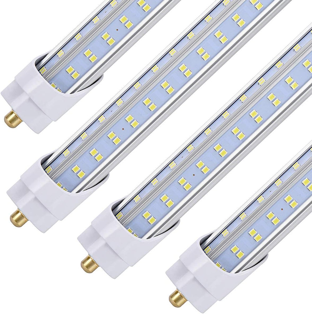 10 Pack, 8 Foot LED Bulbs, 150W 19000lm 5000K Daylight, Super Bright, T8 T10