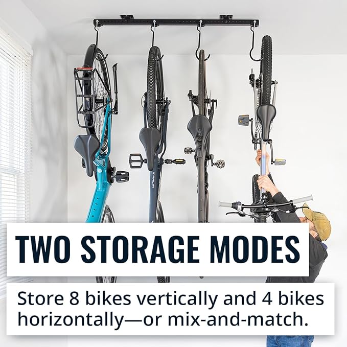 Teal Triangle Ceiling Mounted Bike Rack