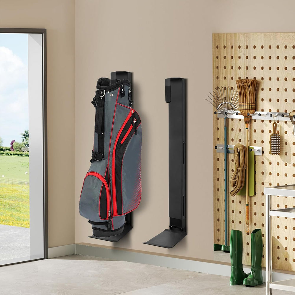 Wall Mount Golf Bag Storage Stand Organizer Rack for Garage Golf Bag Holder