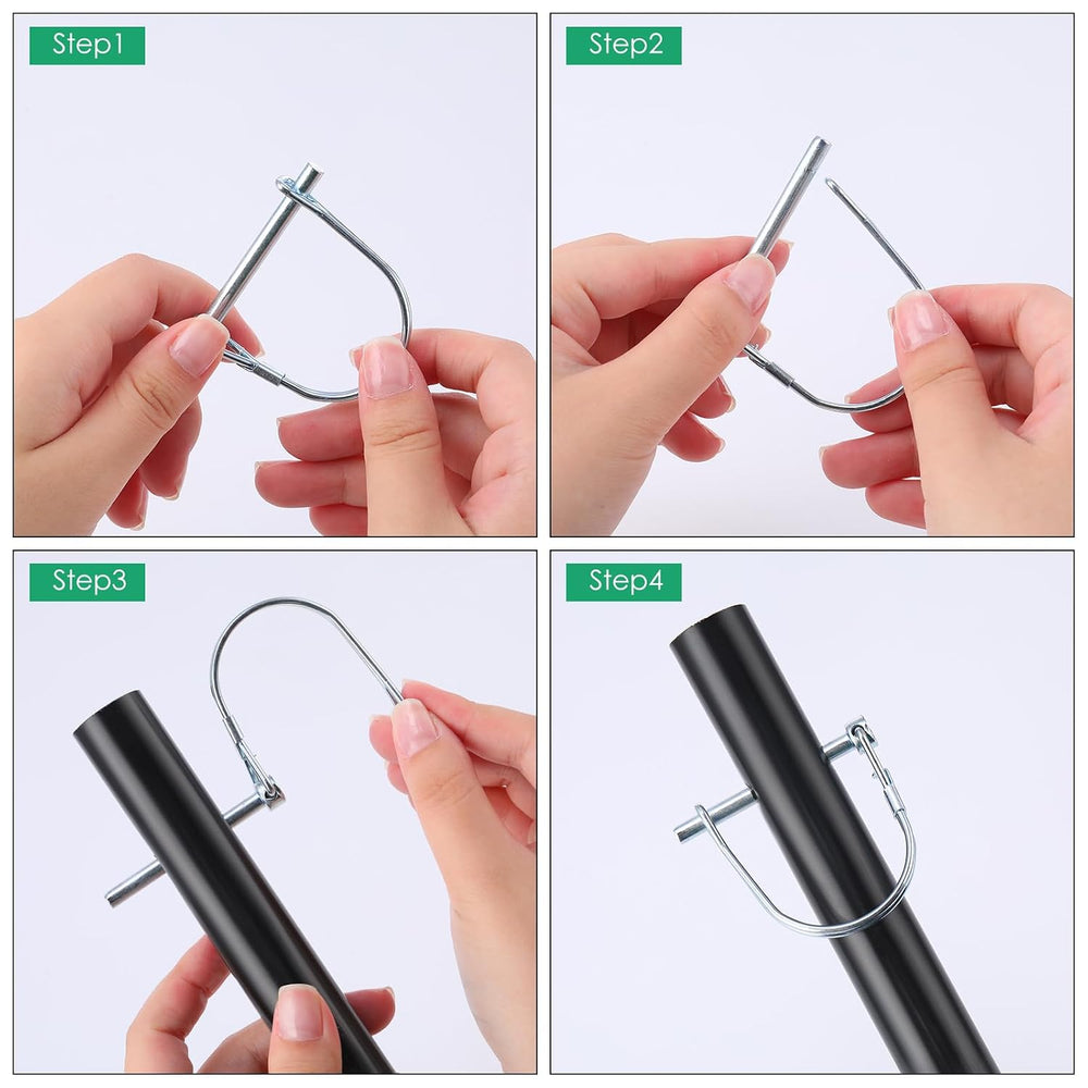 Pelopy 100 Pcs Trailer Coupler Pin 3/16" x 1.97" Safety Shaft Locki...