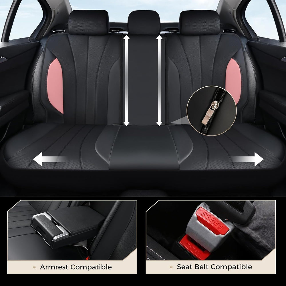 Coverado Automotive Car Seat Covers, Luxury Seat Covers Full Set, Leather Car...