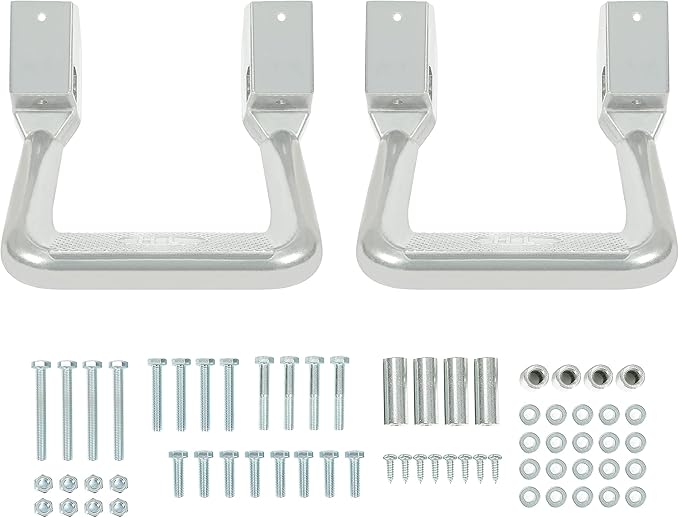 Kojem 2Pcs Silvery Aluminum Universal Side Step Compatible