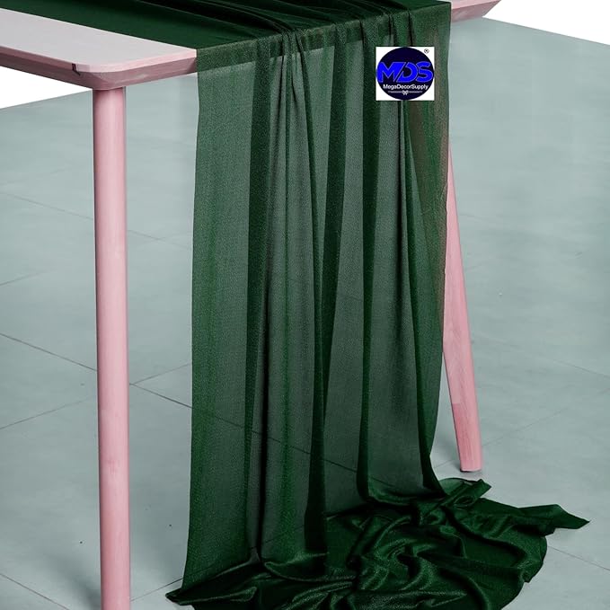 MDS Halloween Chiffon Table Runner - 5 Pack, 29 x 170 Inches, 14ft Each - She...