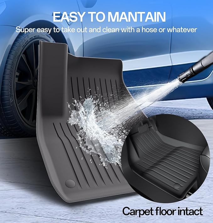 Floor Mats Fits for Tesla Model 3 2023-2018 (3-Piece)