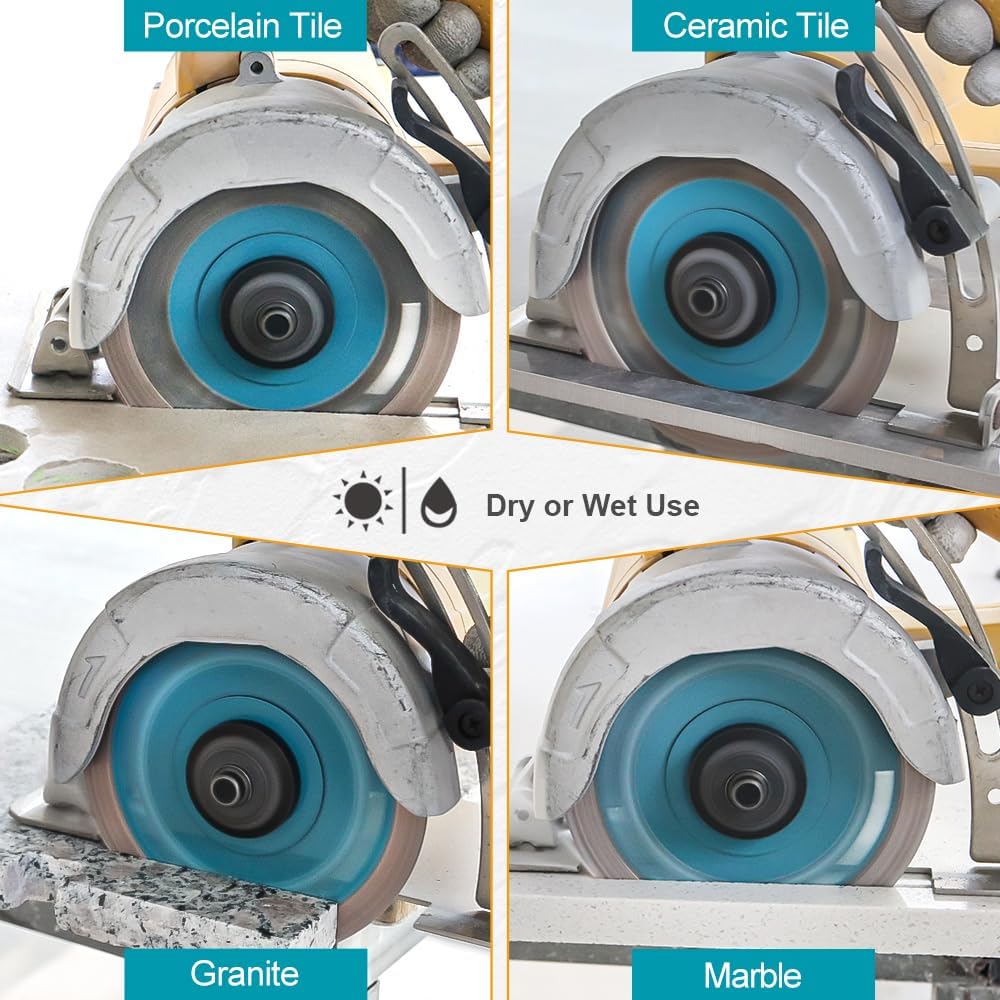 Tile Hole Saw Kit 15pcs - Diamond Core Drill Bits(1/4"-5") + 2pcs 4...