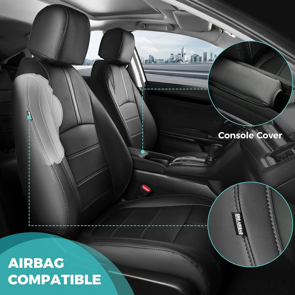 Leather Seat Covers for Honda Civic Sedan LX 2016-2021