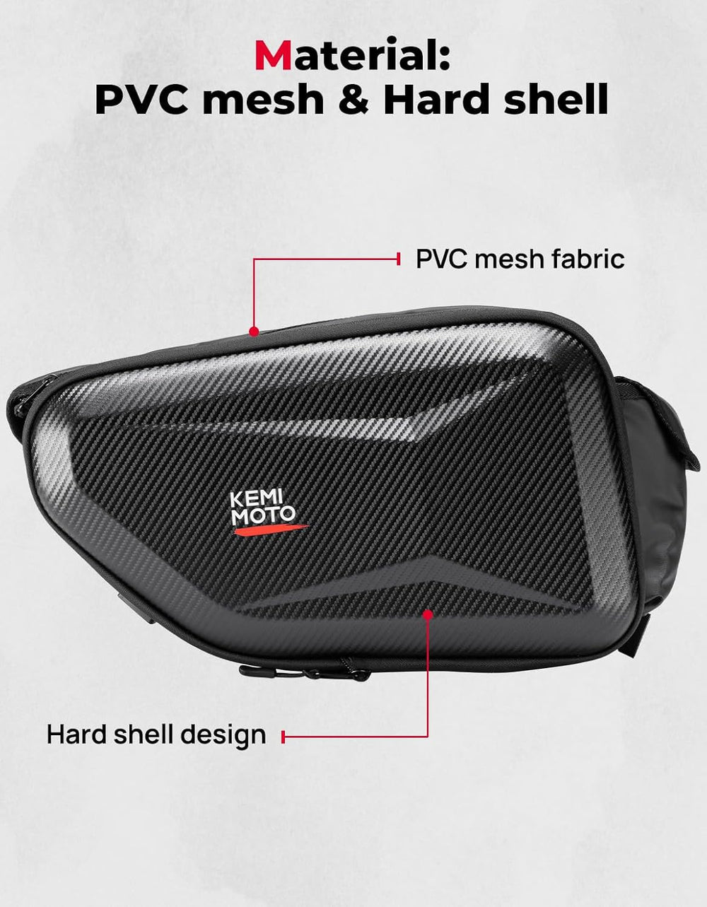 KEMIMOTO Motorcycle Saddlebags Expandable 20-30L Eva Hard Side Bag Compatible...