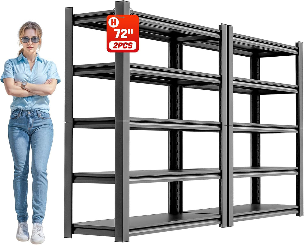 Storage Shelves Garage Shelving Heavy Duty (2 - Pack)