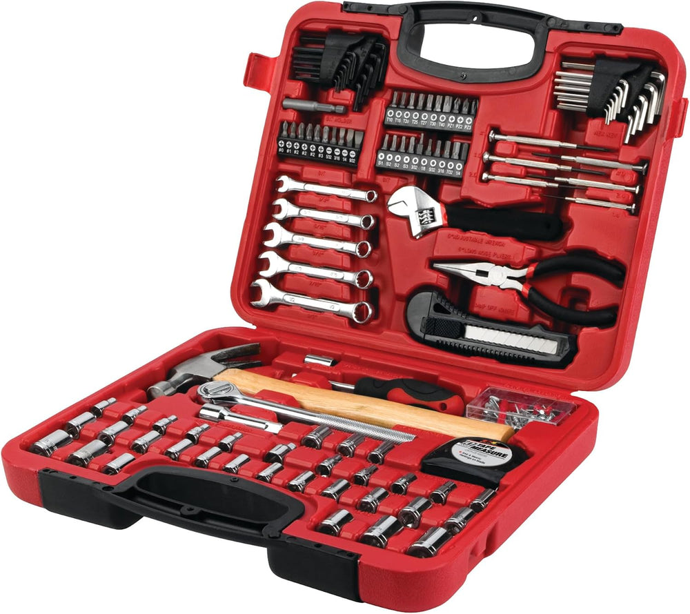 Performance Tool W1532 107-Piece Red Home and Auto Hand Tool Set