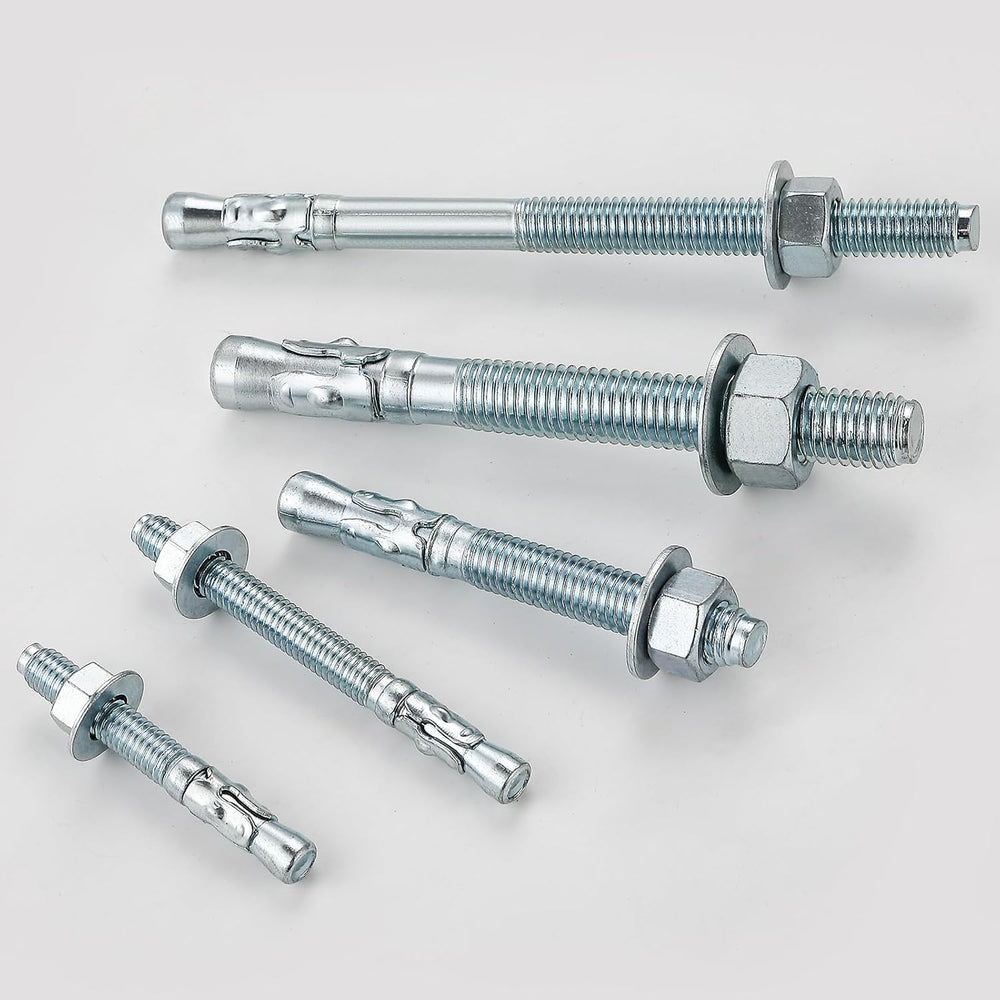 Wensilon 1/2"x7" Wedge Anchors for Concrete, Zinc-Plated, 30 PCS