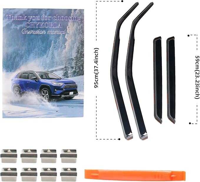 in Channel Rain Guards Fit for Chevrolet Chevy Blazer 2019 2020 2021 2022 202...