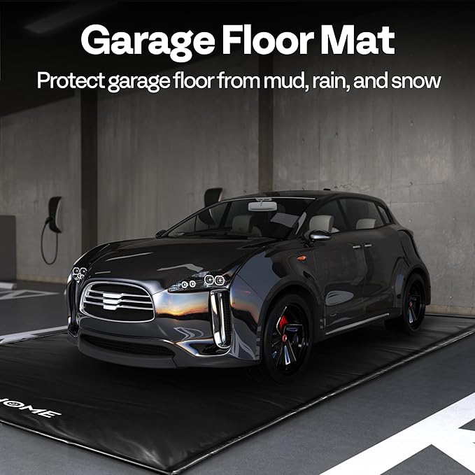 VIVOHOME Containment Mat with Stay Put Corner, PVC Garage Mats