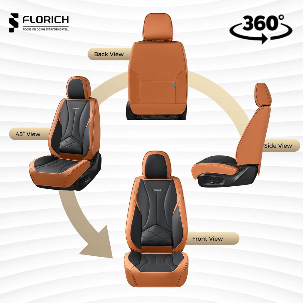 Seat Cover, Car Seat Covers Full Set, Waterproof Leather Car Seat Protector 5...