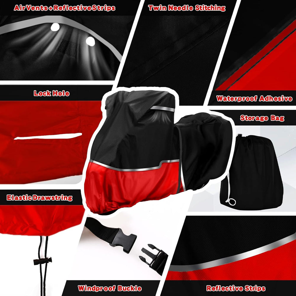 Motorcycle Cover for Yamaha R1 R3 R6 R7 R9 Supersport | Heavy Duty Waterproof...