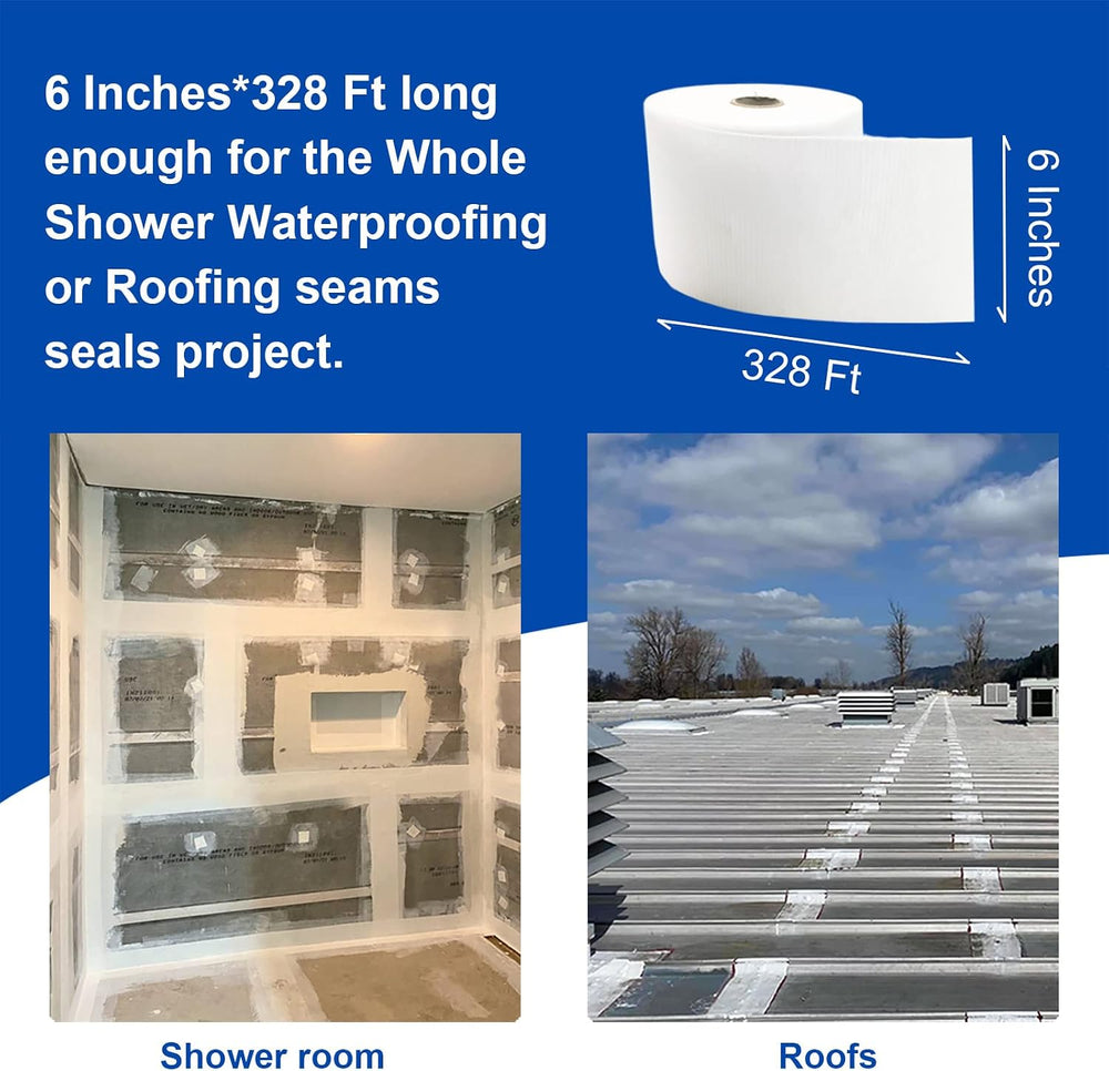 6 Inches X 328 Feet Waterproofing Membrane Anti Fracture Fabric, Reinforcing ...