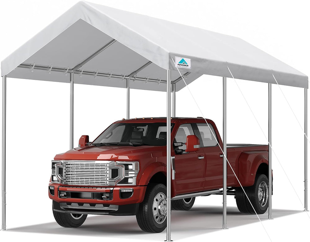 10x20 ft Heavy Duty Carport, Adjustable Height Car Canopy