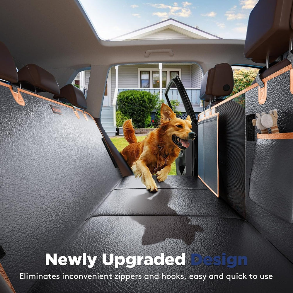 FURTIME Dog Car Seat Cover for Back Seat, PU Leather Back Seat Extender
