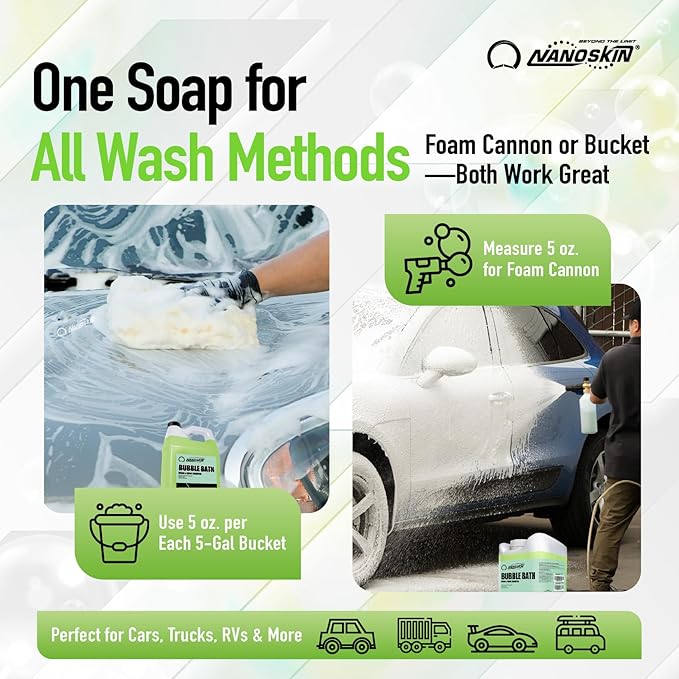 Nanoskin BUBBLE BATH Foaming Car Wash Shampoo 5 Gallons
