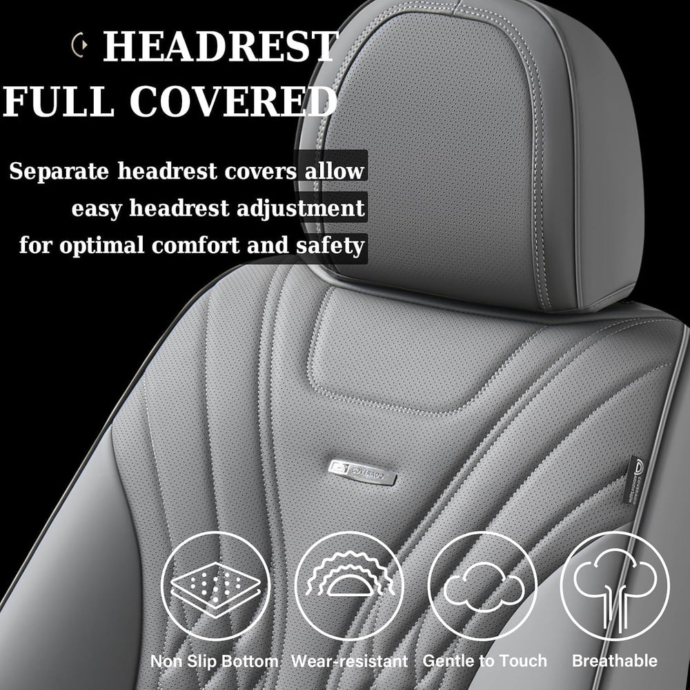 Coverado Car Seat Covers Full Set, 5 Seats Front Seat Cover and Back Seat Cov...
