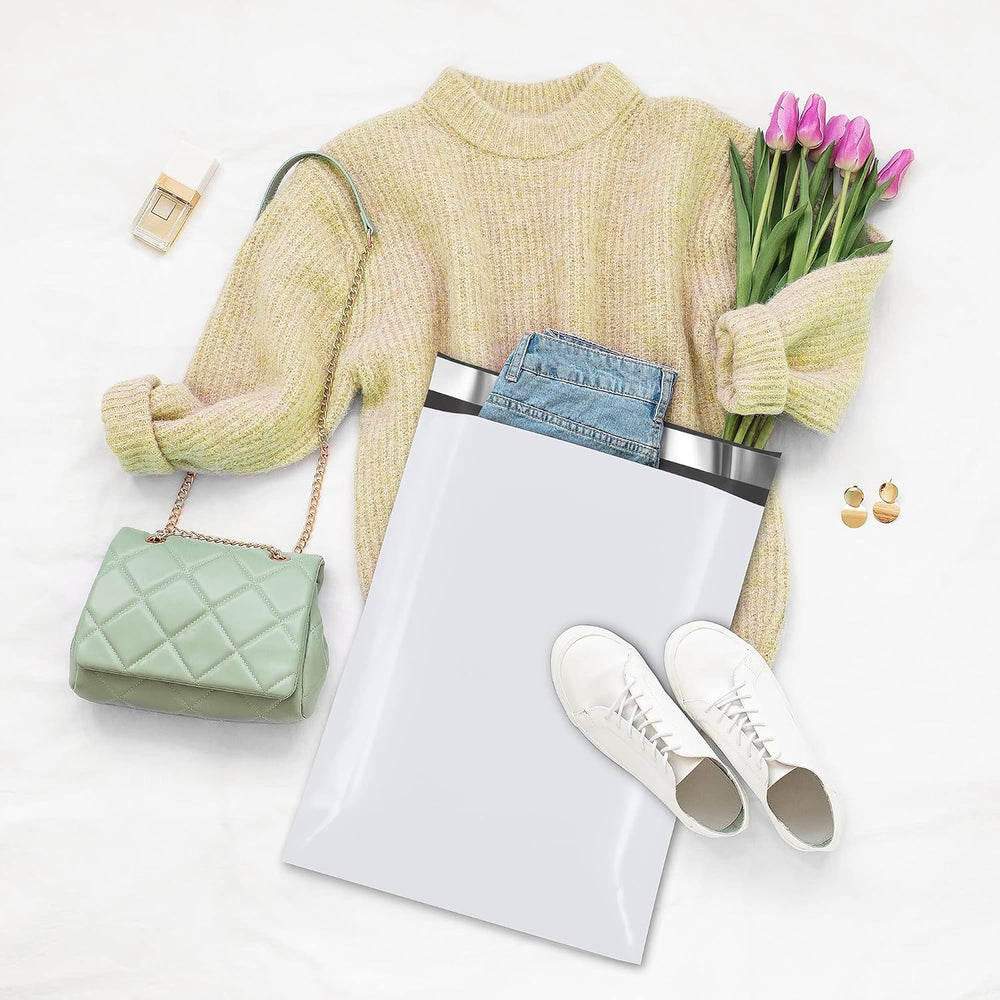 Fuxury Poly Mailers 10x13 Inch 1000Pcs,Bulk Shipping Bags for Clothes,White