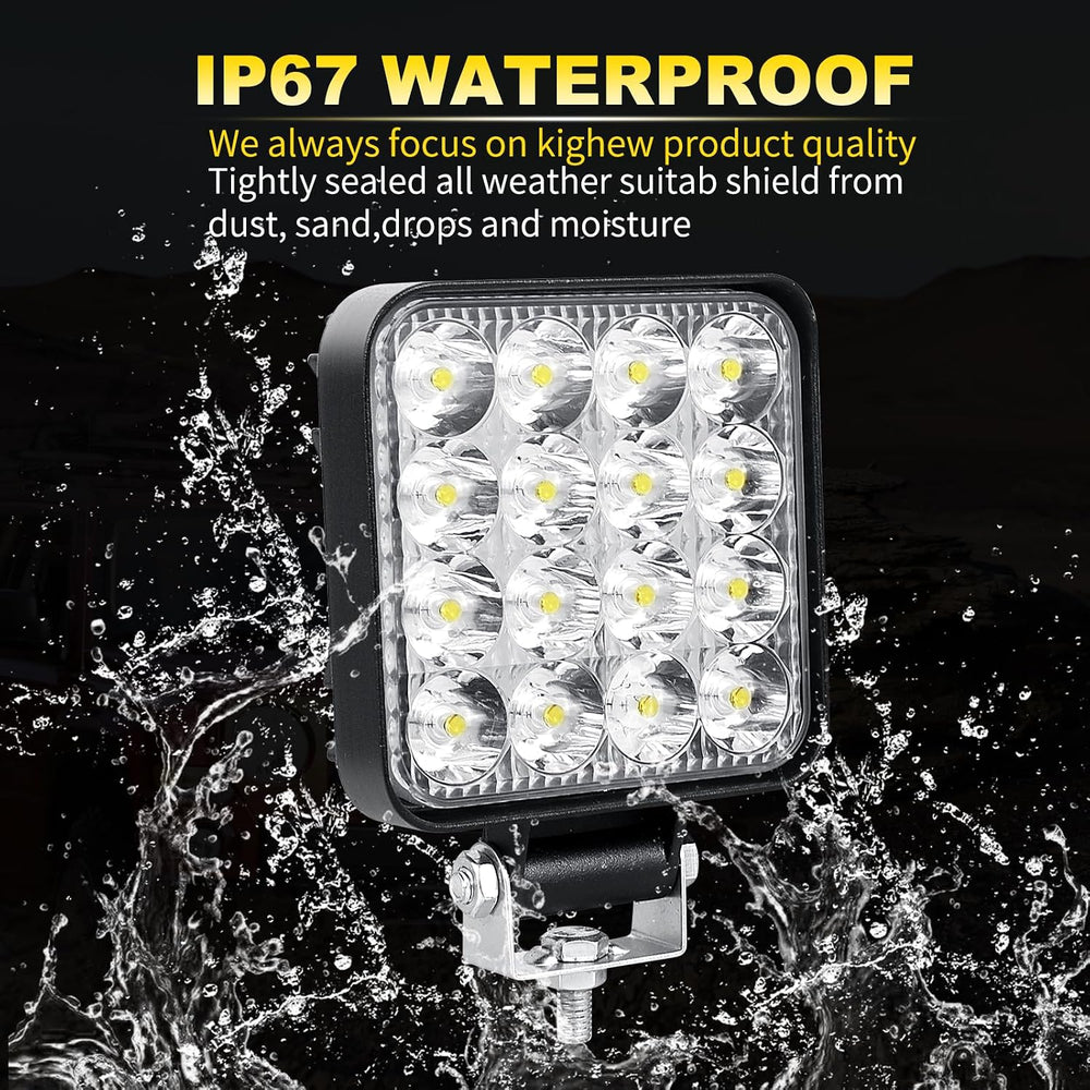 SKYWORLD led lights Offroad, 10pcs 3.34 inch 48W Square Spot Mini Driving Fog...