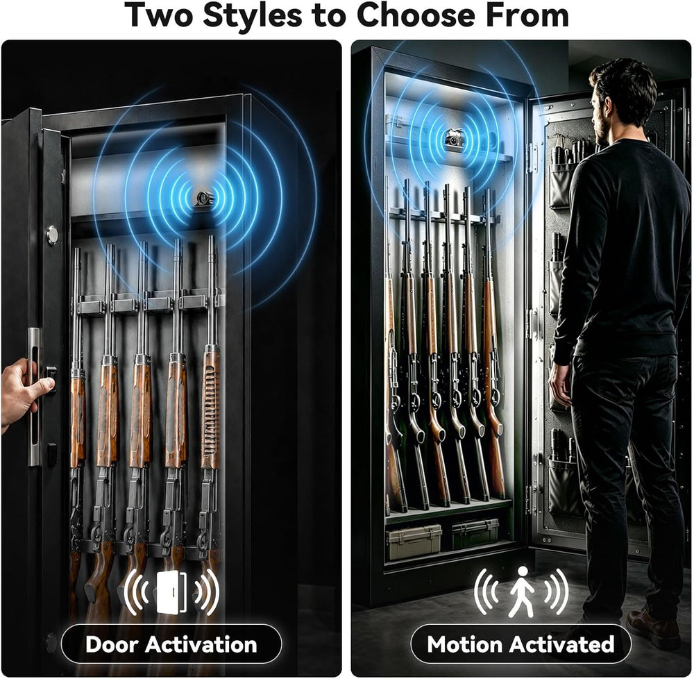 Gun Safe Light Kit, Door Sensor LED Light Bars, 5000K Daylight, 6-Pack 12-Inc...