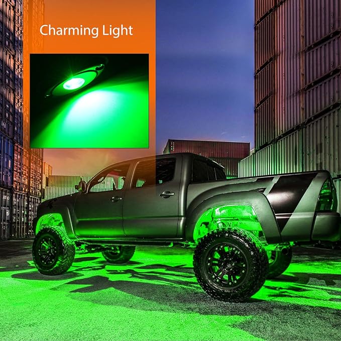 Nilight LED Rock Light 6PCS Green Pods