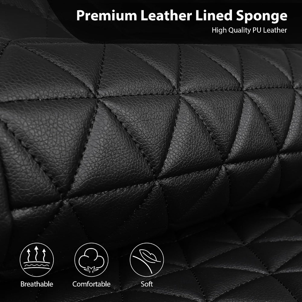 CAR PASS Bling Diamond Leather Car Seat Covers Full Seats Interior Sets, Wate...