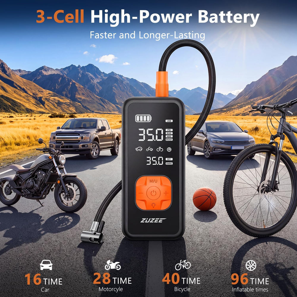 Tire Inflator Portable Air Compressor with Digital Gauge, 150 PSI Tire Pump