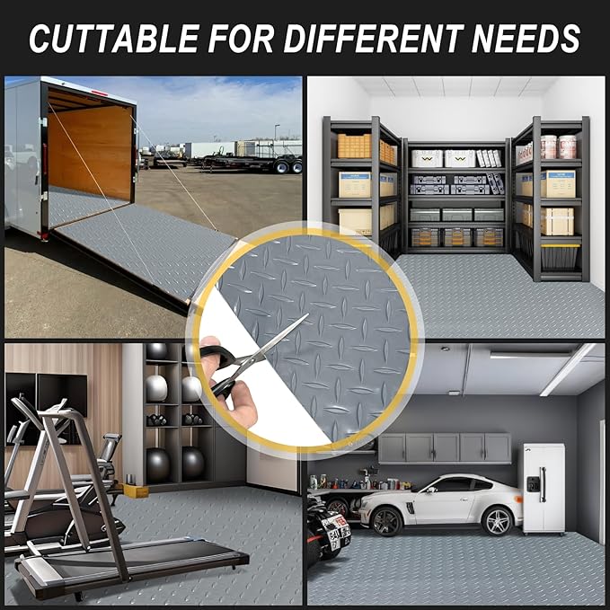 4x8FT Garage Floor Mat, 2.8mm Thickened Flooring Roll