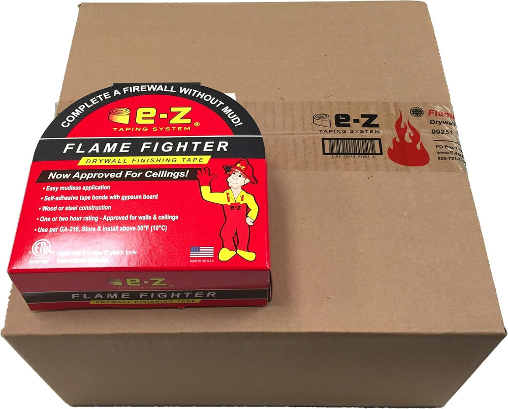 Drywall Fire Tape - Self Adhesive, 250-Ft Roll - Rated for Firewall Construct...
