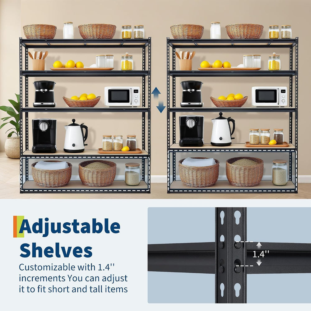 GarveeTech Heavy Duty Garage Shelving Unit, 60 in L x 24 in D x 72 in H