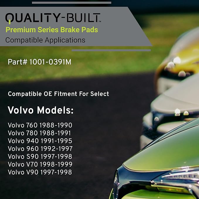 Premium Semi-Metallic Rear Brake Pads Compatible