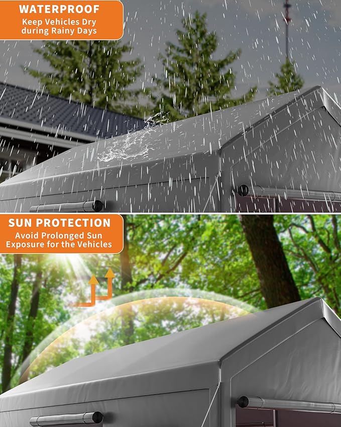 10x20 Ft. Metal Carport Garage