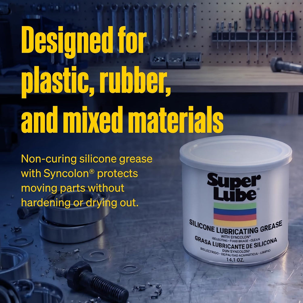 Super Lube Silicone Lubricating Grease w/Syncolon - Waterproof, All Purpose F...