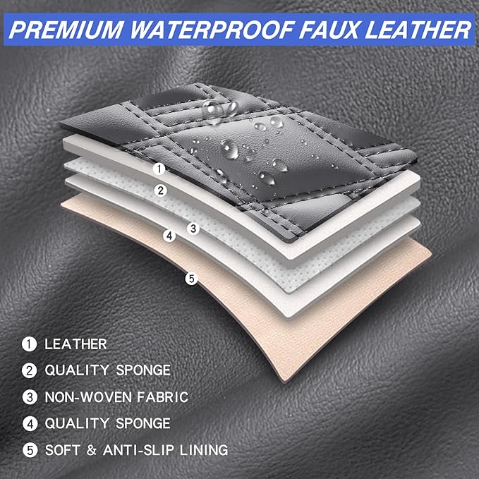 Car Seat Covers Full Set, Leather Seat Covers