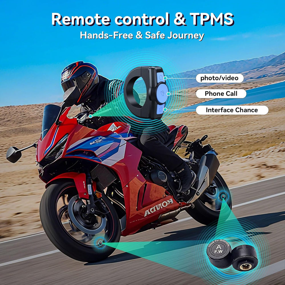 Wireless Motorcycle Apple Carplay & Android Auto,7 Inch Touchscreen with ...