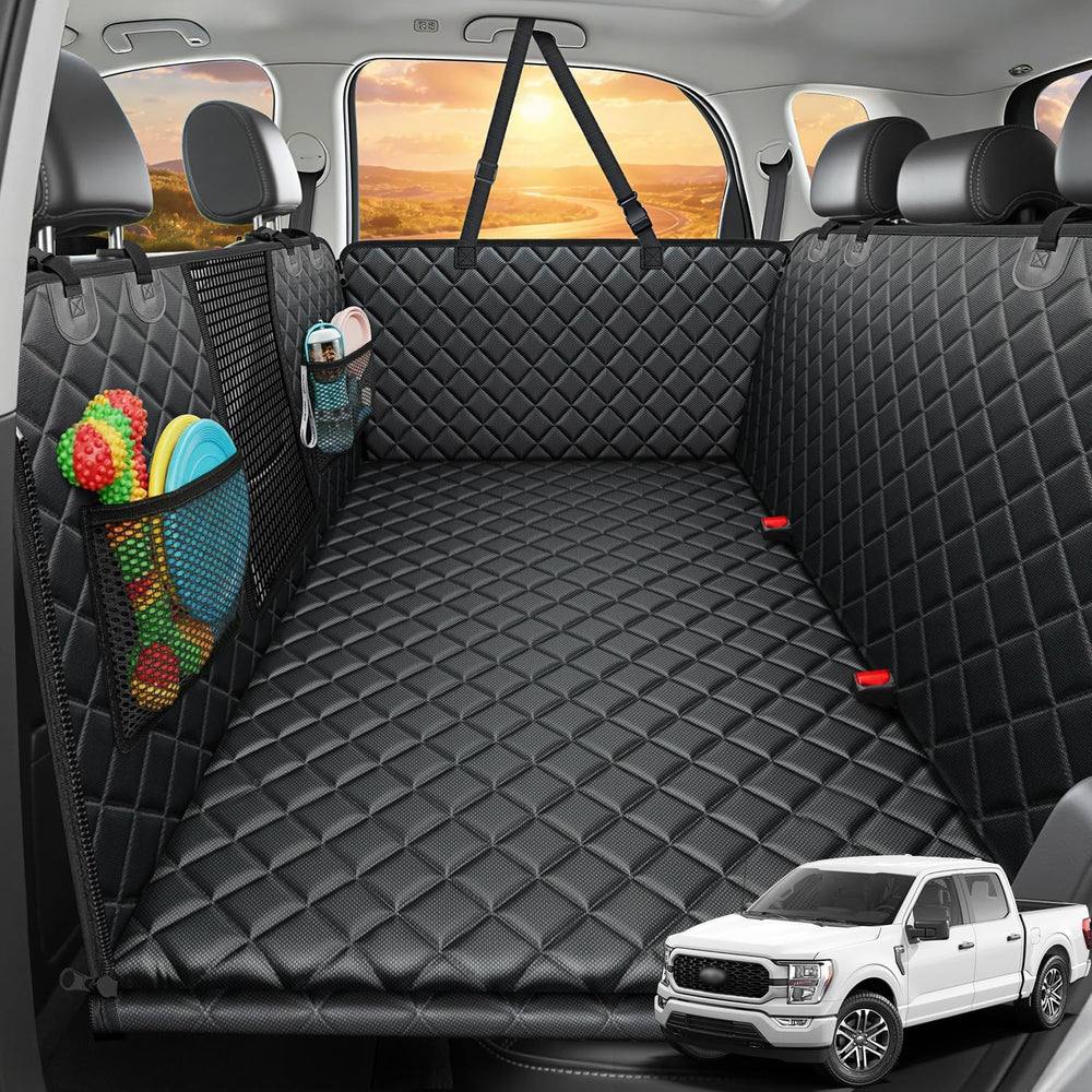 URPOWER Dog Back Seat Extender for Full-Size Crew Cab Trucks, Hard Bottom