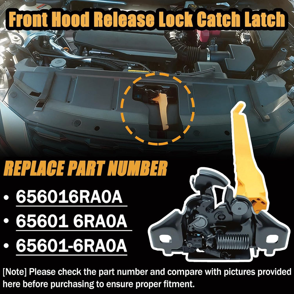 Front Hood Release Lock Catch Latch Compatible with Nissan Rogue 2021-2025, F...
