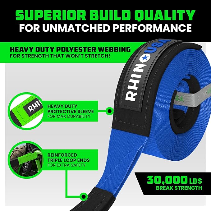 Rhino USA Recovery Tow Strap